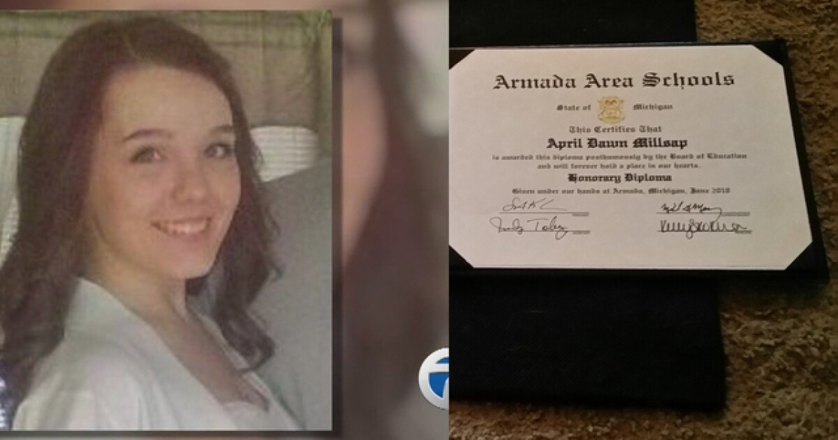 April Millsap honored with diploma posthumously